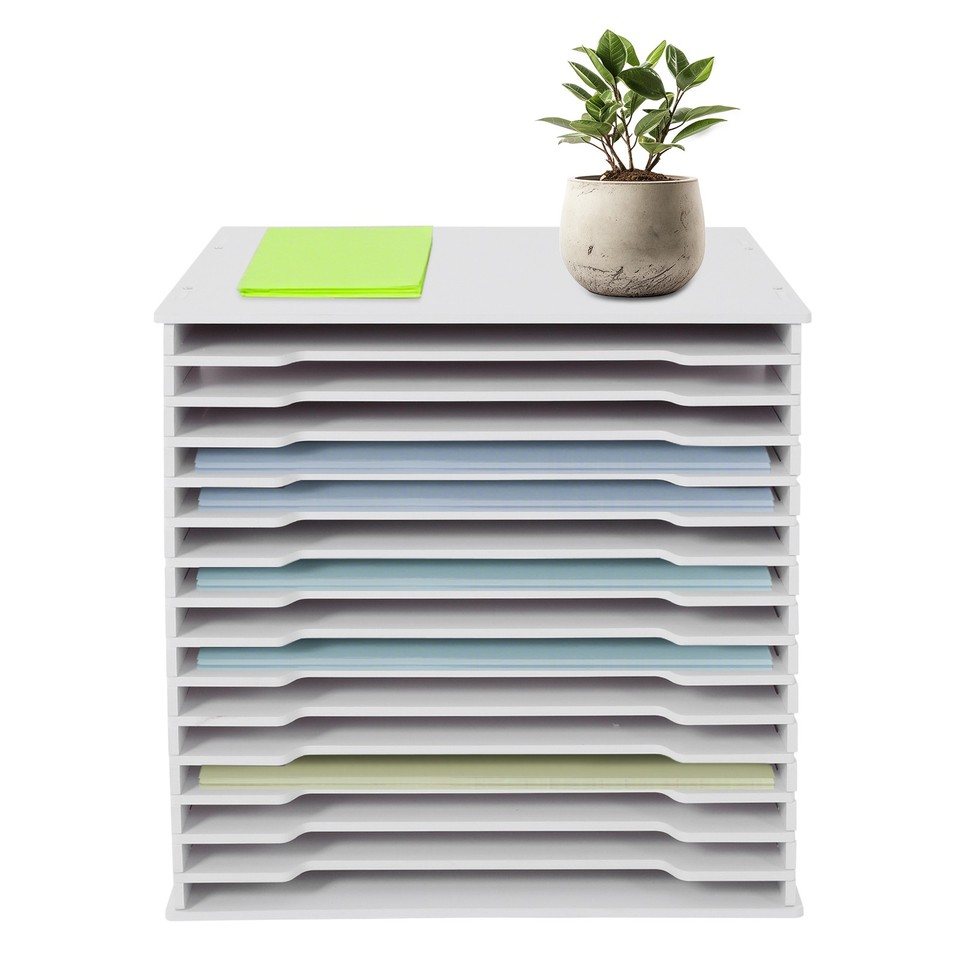 Scrapbook Paper Storage Organizer 15 Slot File Holding Cabinet Document ...