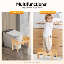Adjustable Toilet Stool, 7-9 Inches Bamboo Potty Stool, Poop Stool