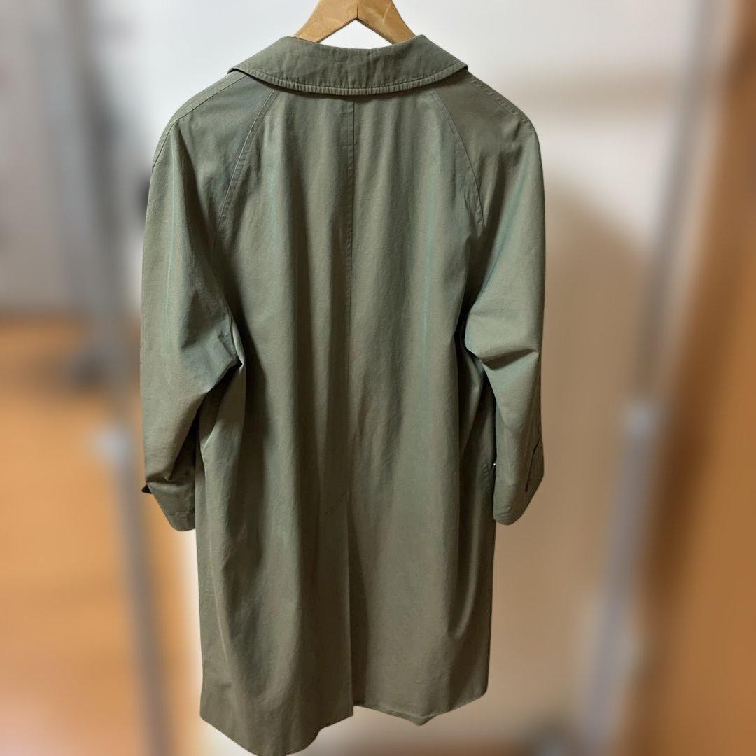 Burberry's Men's Olive Green Trench Coat, Size Small thumbnail 6