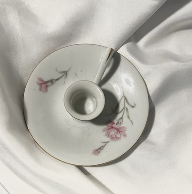 Vintage Royal Court Fine China Japan  Carnation  Candlestick Holder