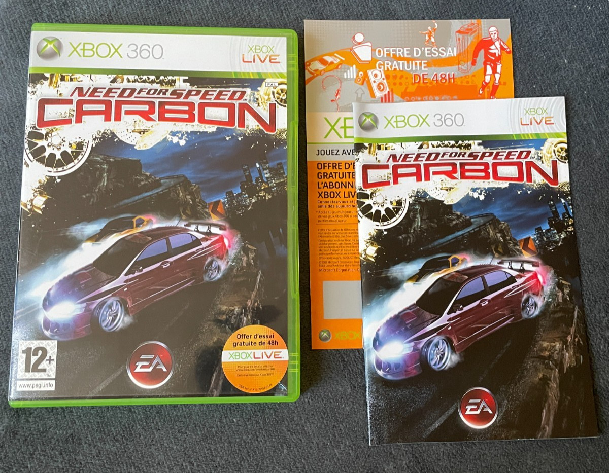 Need for Speed Carbon complet sur XBOX 360 - FR cd TTBE