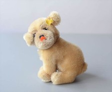 Plush Toy Steiff Mopsy Sitting Pug 1960s-1981 Made in Germany