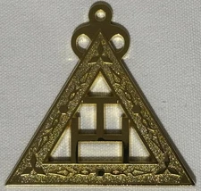 ROYAL ARCH CHAPTER COLLAR JEWEL - GOLD TRIPLE TAU