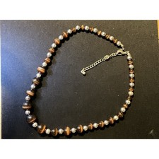 14in Tiger Eye Graduated Costume Necklace