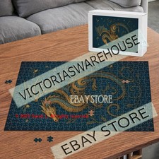 500 piece jigsaw puzzle Fantasy dragon night celestial retro