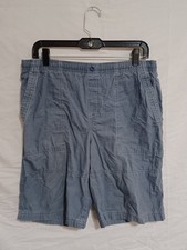 Lands' End Light Blue Large Boys Shorts 14-16 Elastic Waist Drawstring