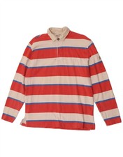 Polo Rugby Murphy & Nye Uomo Manica Lunga XL Rosso Righe Cotone AM17