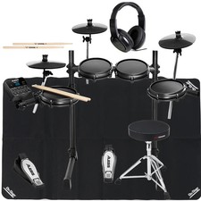 Alesis Turbo Mesh Electronic Drum Set Essentials/Mat/Headphones Bundle