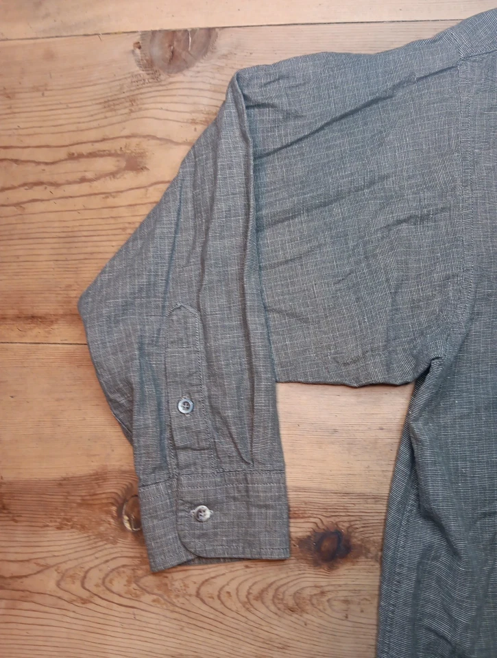 Vtg Panhandle Slim Mens 2XL 19 35/36 Dress Shirt Brown Check Western Button Up  - Image 3 of 4