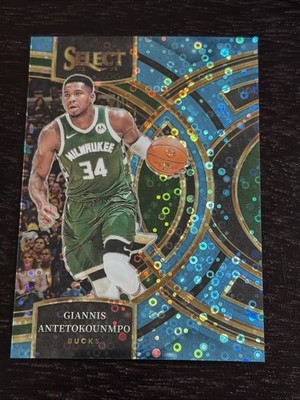 2023-24 Select Giannis Antetokounmpo Light Blue Disco Prizm Premier Level #/99