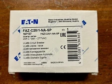 EATON 20A 1-Pole FAZ-C20/1-NA-SP 167137 Miniature Circuit Breaker