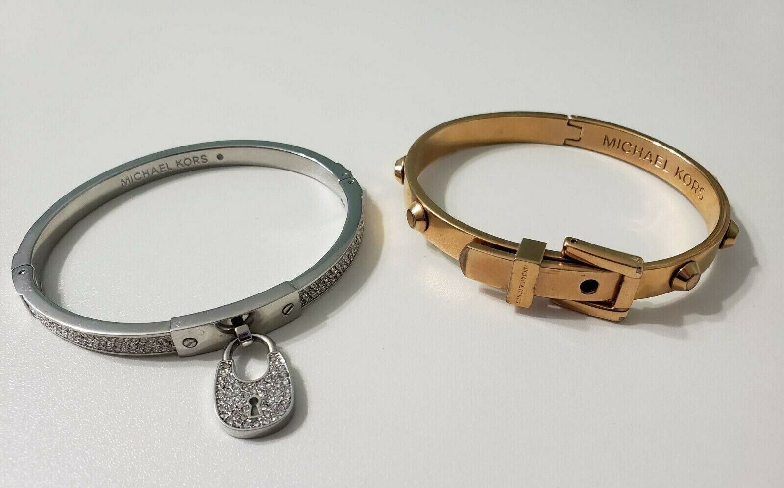 Michael Kors Precious MetalPlated Sterling Silver Pavé Padlock Bracelet Shop Midtown #24 Michael Kors Precious MetalPlated Sterling Silver Pavé Padlock Bracelet Shop Midtown