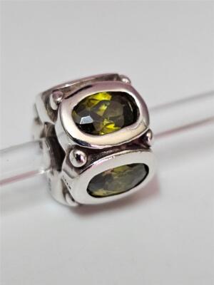 New Chamilia OLIVE GREEN OVALS CZ Stones & Sterling Silver Beads JC-1C MSRP $65