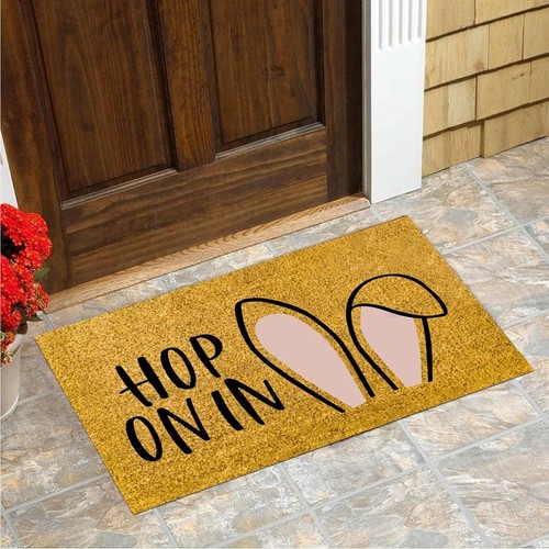 Easter Door Mat Easter Bunny Entryway Welcome Mat Non-Slip Spring Doormat Home - Picture 10 of 14