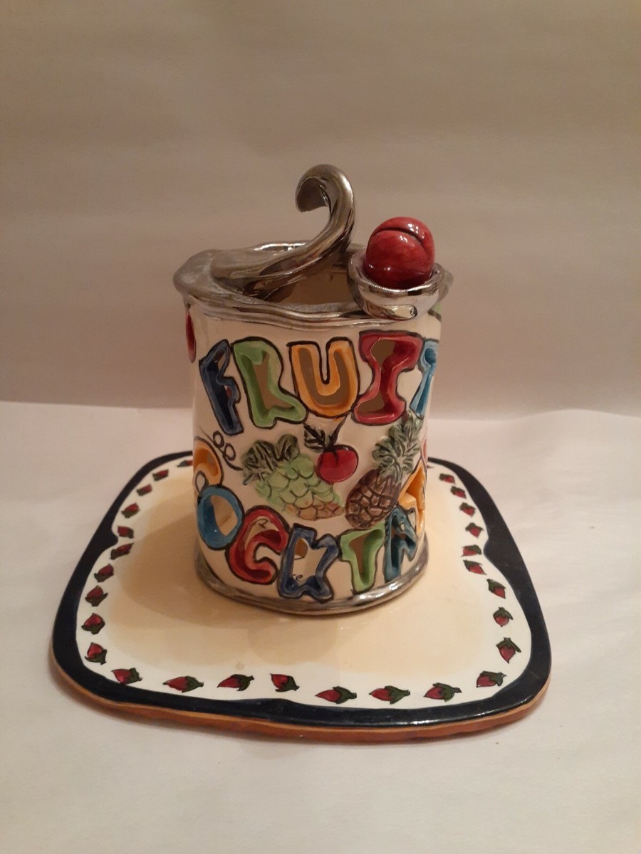 シーグラスアート　可愛い食器　カントリー morning　ミニチュア Blue sky clayworks Fruit Cocktail no Underplate included | eBay