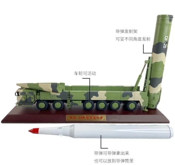 1:55 34CM DF-26 Medium-range Ballistic Missile Launcher Truck Diecast Model - Image 3 of 4