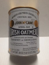 McCanns Steel Cut Irish Oatmeal Tin Empty