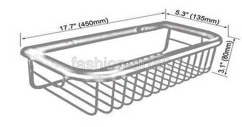 450mm New Chrome Wall Bathroom Shower Caddy Wire Basket Storage Shelves fba514 - Picture 3 of 5