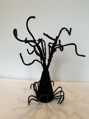 Vintage Lighted Halloween Tree Black Red Glow Haunted Forest CLEARANCE - Picture 5 of 10