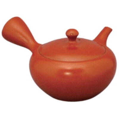 Teapot Kyusu Tokoname - AKIRA - Orange - 280 ml/cc - Stainless Mesh - Plain
