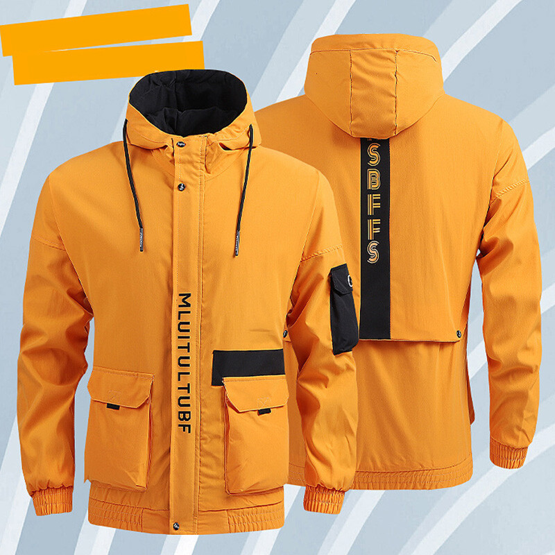 Men's Lightweight Waterproof Hooded Rain Jacket Outdoor Raincoat Shell Jacket AU eBay