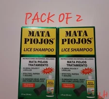 Mata Piojos Medicated Lice Shampoo 2 fl oz.2 Pack