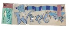 Jolee's Boutique Winter 3d Dimension Scrapbook Sticker Fabric Hat Scarf Blue VTG