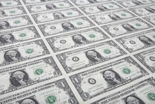 Uncut  Sheet (50) US $1 Dollar Bills Washington DC Series 2017 NEW Item #1332.