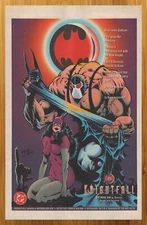 1993 DC Comics Batman Knightfall Print Ad/Poster Catwoman Bane Kelley Jones Art