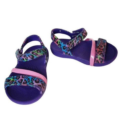 crocs leopard print sandals