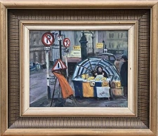 Expressionist Banana Seller Market Stand Alexanderplatz Alex Berlin