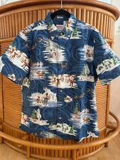 Reyn Spooner Men's "RUDOLPH THE RED-NOSED REINDEER" Navy FBF Shirt Sizes