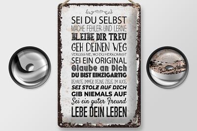 Targa In Metallo 20x30 Cm 'Niemand Ist Perfekt, Aber Wie Magdeburger' - Decorazione Retrò