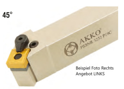 Akko PSSNL 3232 P19C Klemmhalter Drehstahl 32x32 für SNMG 1906..