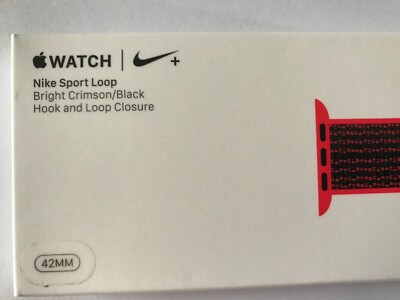 希少 NIKE ナイキ ウォッチ レッド NEW Original Apple Watch NIKE Sport loop 44mm 45MM 46MM Bright