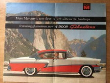 1956 Mercury Phaetons Large Sales Brochure Montclair The Big M Original Auto Car