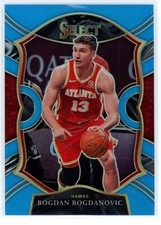Bogdan Bogdanovic 2020-21 Panini Select Light Blue Prizm /299 #50 Hawks