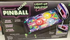 NEW Light UP Tournament Arcade Tabletop Pinball Sounds Vibrates Anker Play