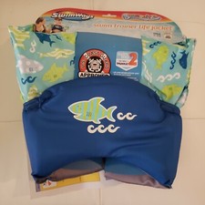Simways Seasquirts Swim Trainer Life Vest 30-50lbs Ocean Sharks for Kids