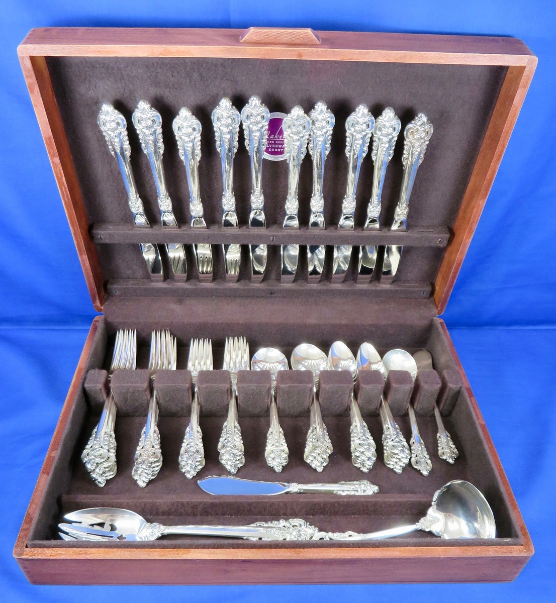 わ*ん様 【グランバロック】スターリングシルバー　カトラリー4本セット　★オーク Amazon.com | Wallace Grande Baroque 4-Piece Place Setting