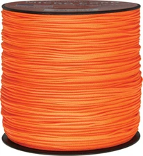 Parachute Cord Micro Cord Neon Orange 1.18mm x 1,000 ft. Braided premium nylon s