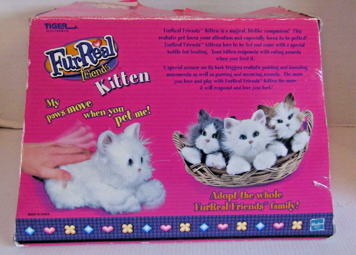2002 Fur Real Friends Kitten Black Long Haired Cat New In Box Tiger Hasbro