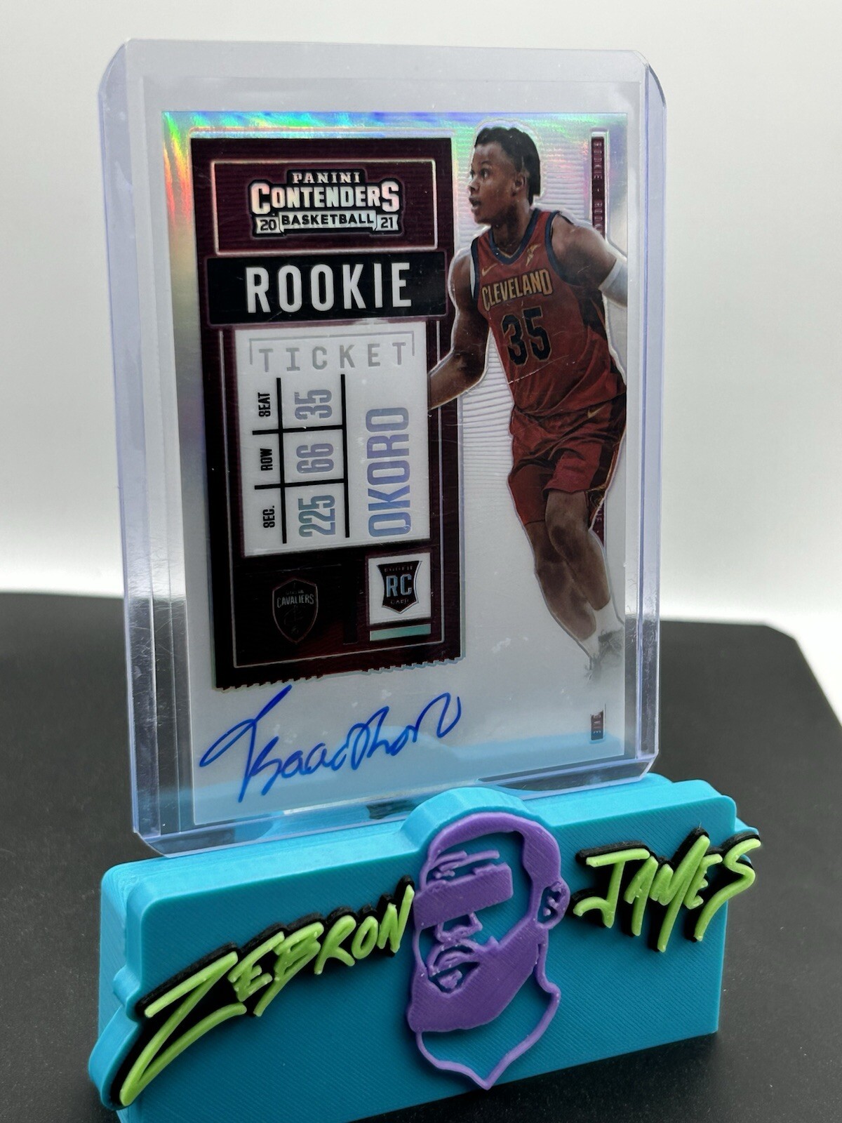 2020-21 Optic Contenders - Rookie Ticket Variation Auto Isaac Okoro