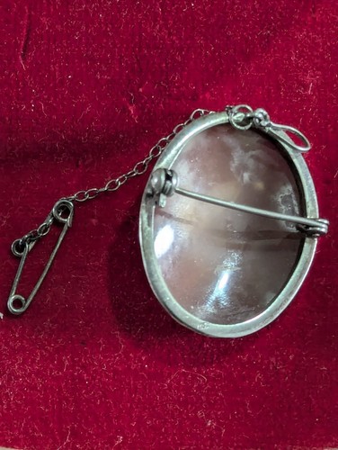 Vintage Cameo Brooch/ Pendant/Continental Silver - Picture 4 of 6
