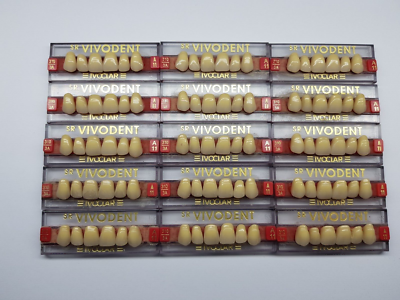 Lot De 15 Cartes Dentaires LAB Acrylique Vivodent Ivoclar - Référence 310/3A 1, Pour Prothèses Dentaires