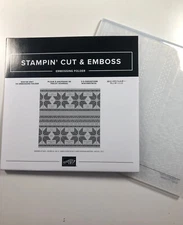 Stampin' Up! WINTER KNIT 3D Holiday Embossing Folder - Brand New