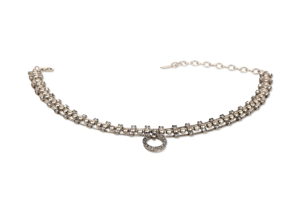 Collar DANNIJO LOTTI Mujer Latón Plateado Oxidado Cristales Swarovski Foto 2 de 4