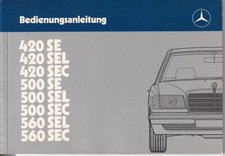 MERCEDES S-KLASSE W 126 Bedienungsanleitung 1...