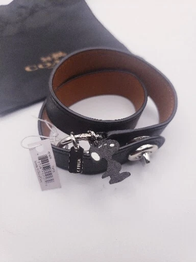 Coach leather 2024 wrap bracelet