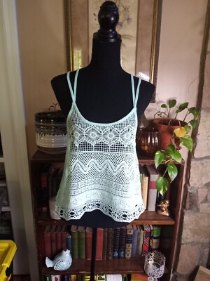 Hollister Razorbacks Hollister Women's Xs Razorback Tank Lace Front Turquoise | eBay